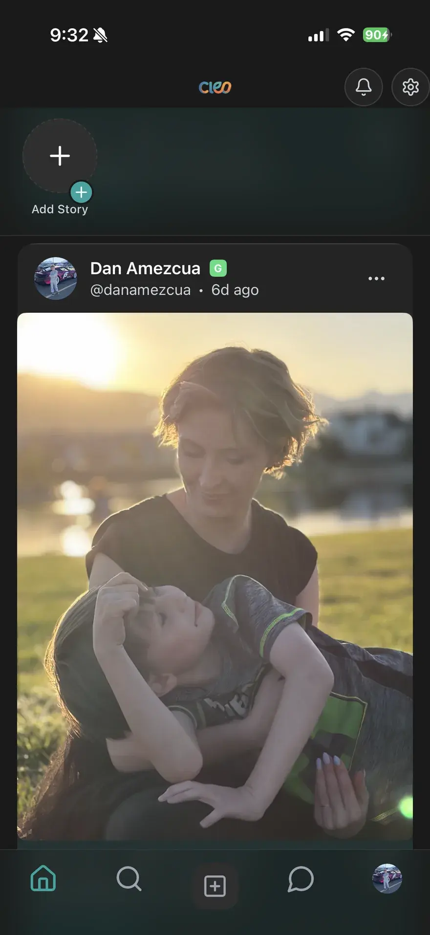 Family-friendly post on the CleoSocial feed