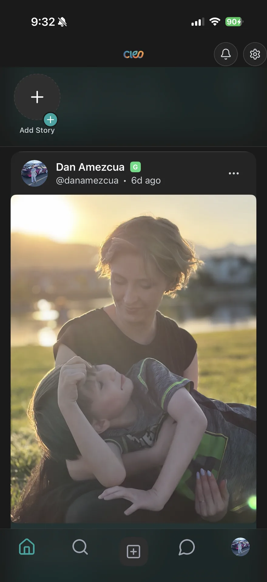 Family-friendly post on the CleoSocial feed