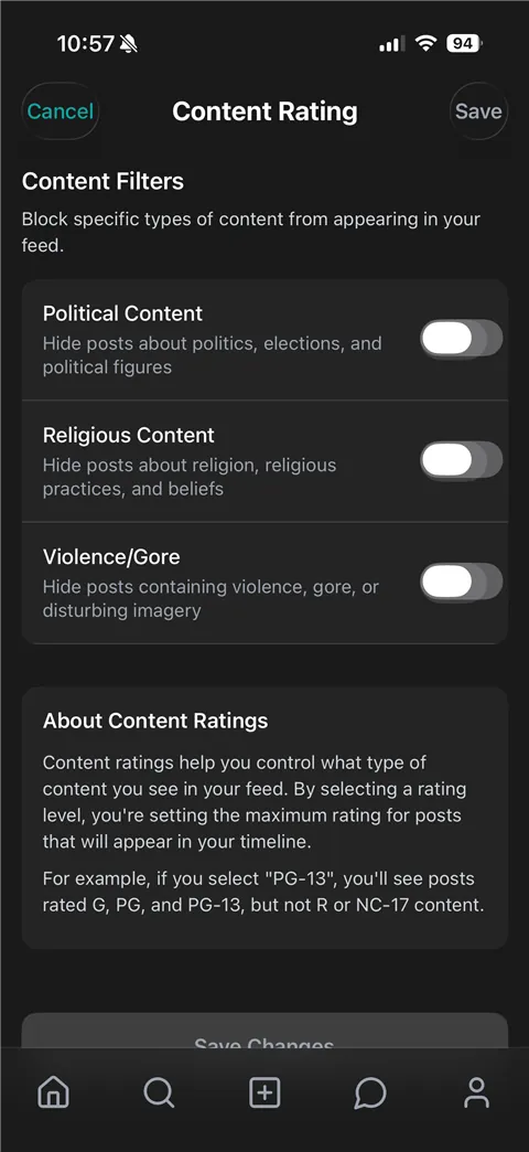 CleoSocial content filters