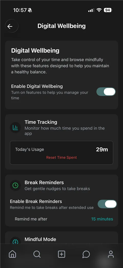 CleoSocial digital wellbeing controls